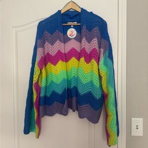 Colorful Chevron Knit Sweater